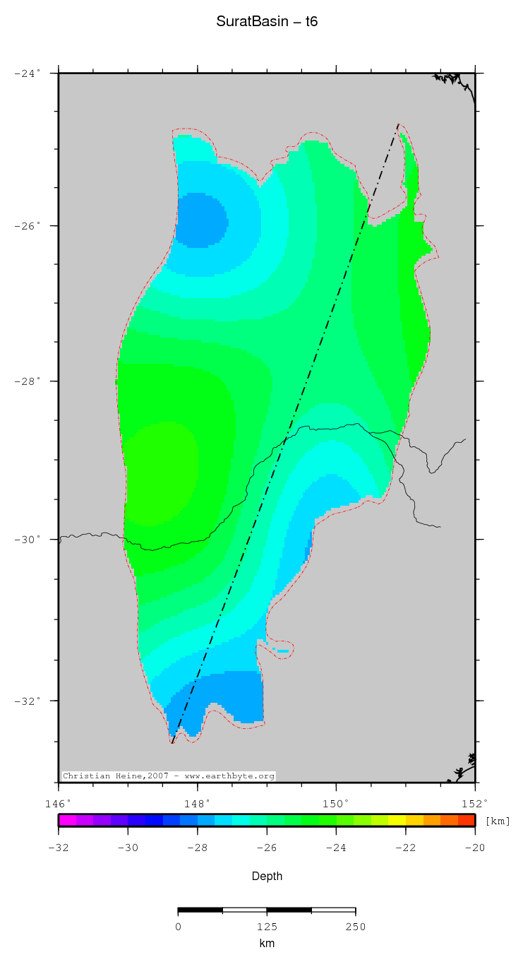 Surat Basin location map