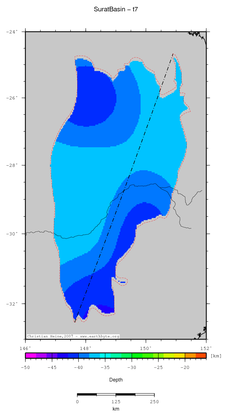 Surat Basin location map