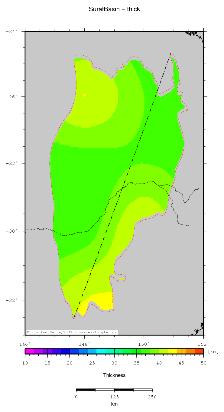 Surat Basin location map