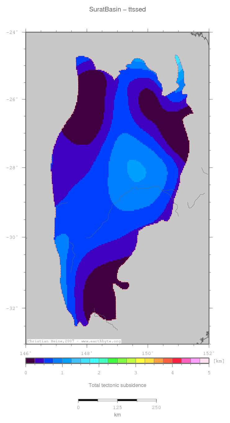 Surat Basin location map