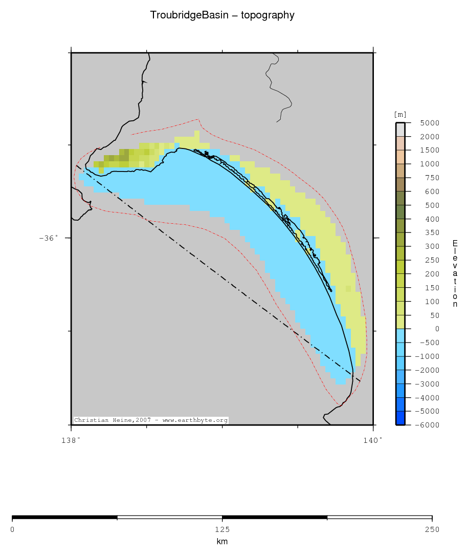 Troubridge Basin location map