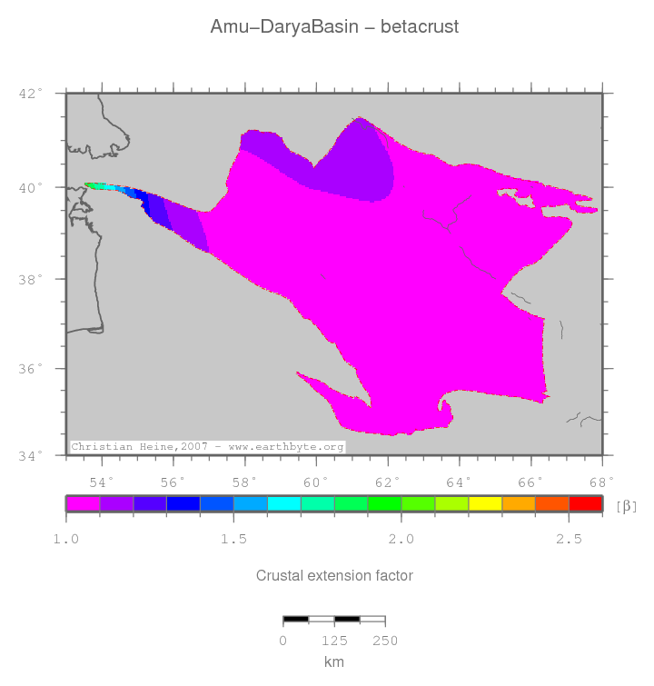 Amu-Darya Basin location map