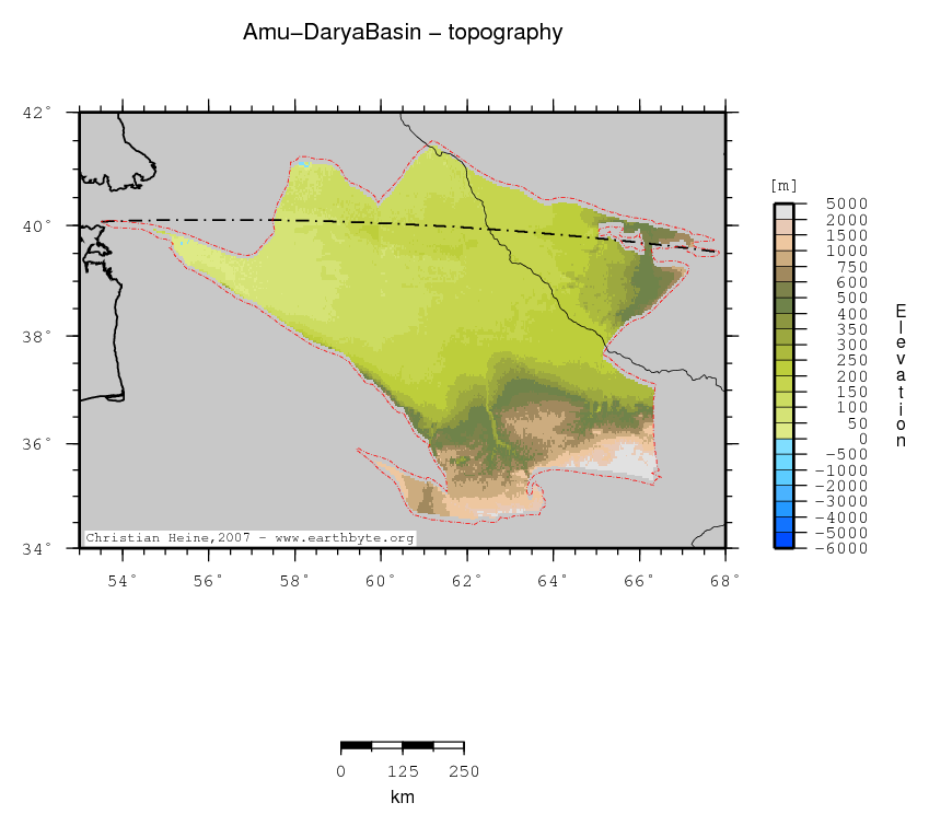 Amu-Darya Basin location map