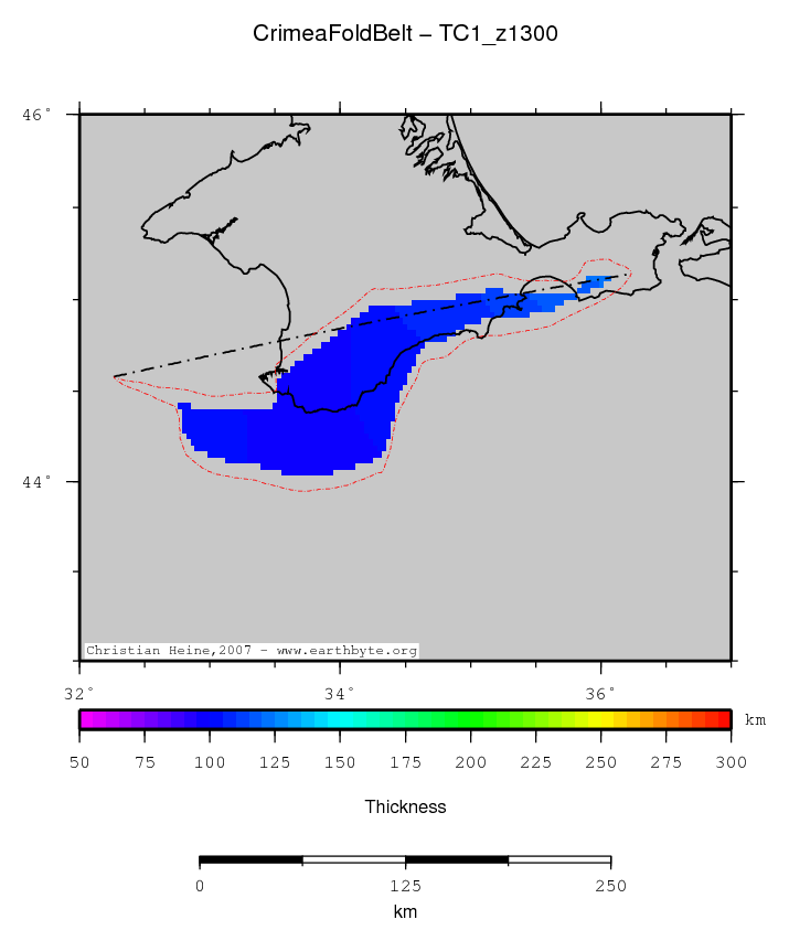 Crimea Fold Belt location map