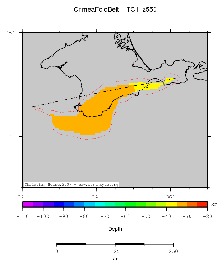 Crimea Fold Belt location map