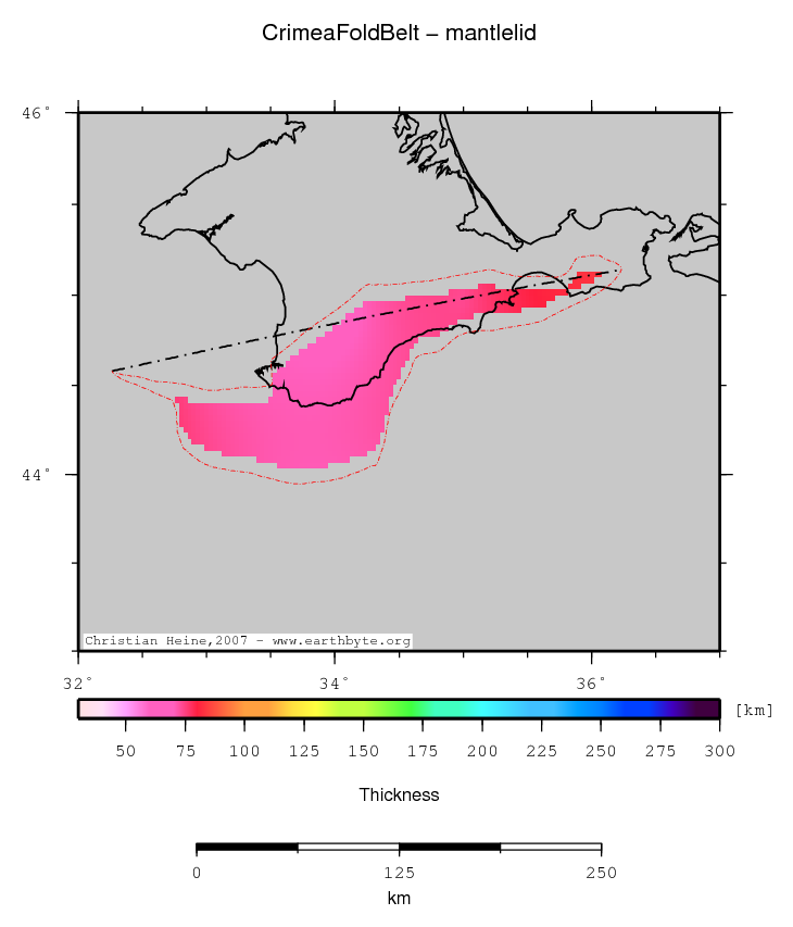 Crimea Fold Belt location map