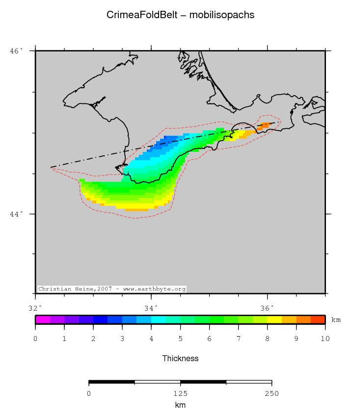 Crimea Fold Belt location map