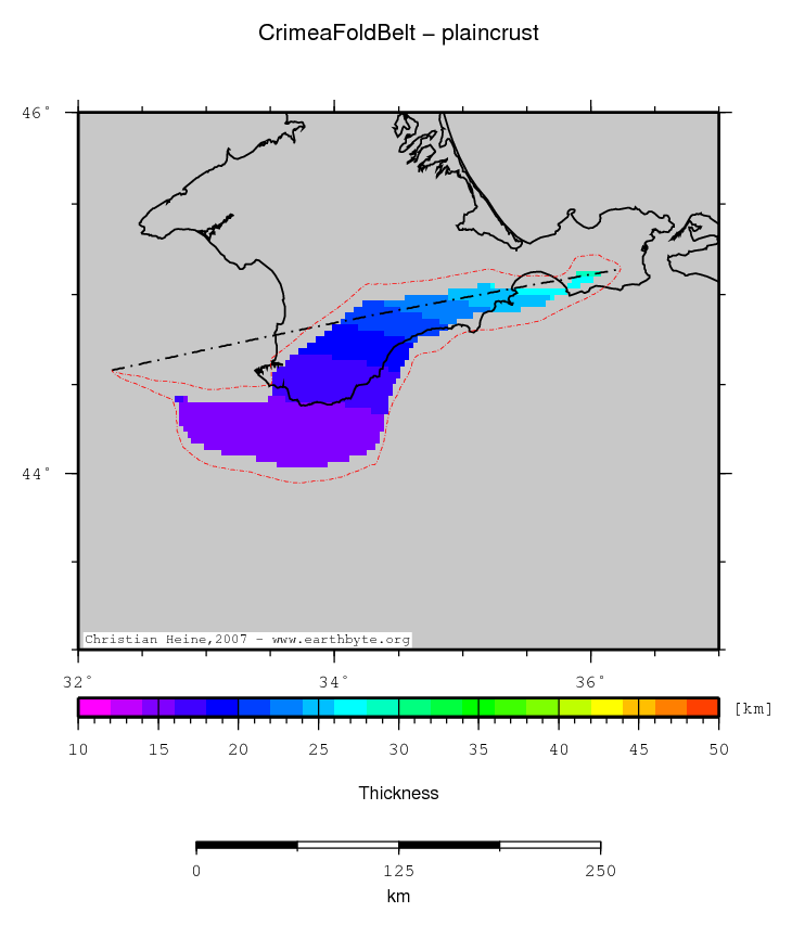 Crimea Fold Belt location map