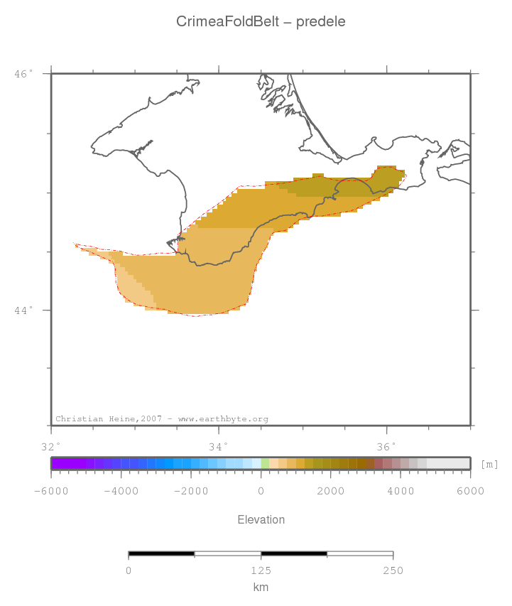 Crimea Fold Belt location map