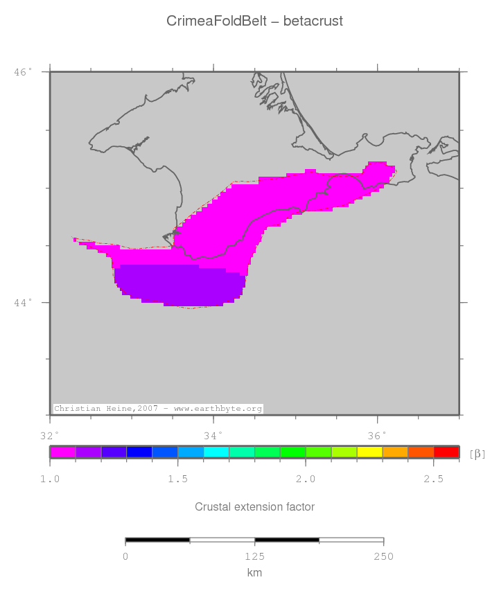 Crimea Fold Belt location map