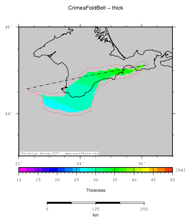 Crimea Fold Belt location map