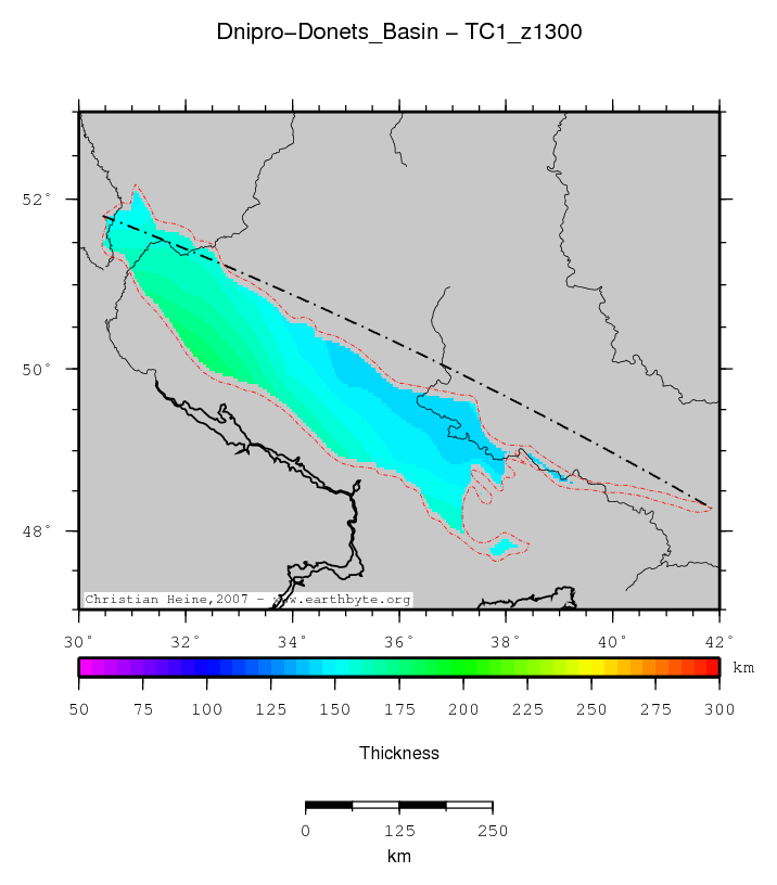 Dnipro-Donets' Basin location map