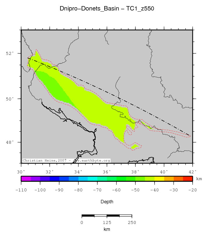 Dnipro-Donets' Basin location map