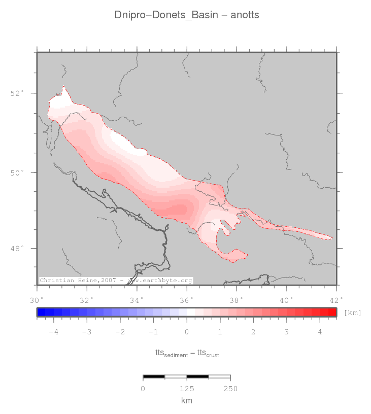 Dnipro-Donets' Basin location map