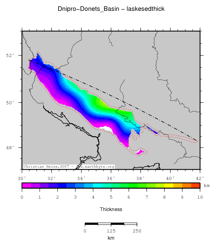 Dnipro-Donets' Basin location map