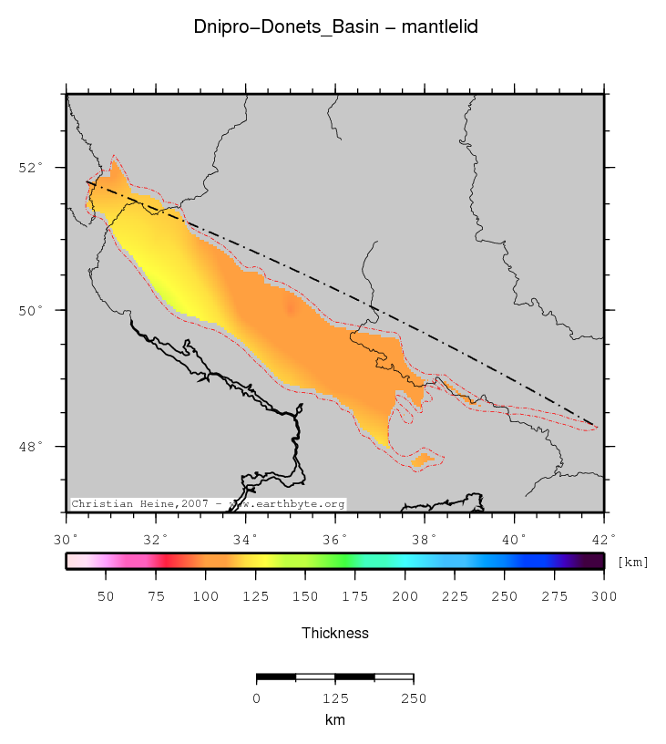 Dnipro-Donets' Basin location map