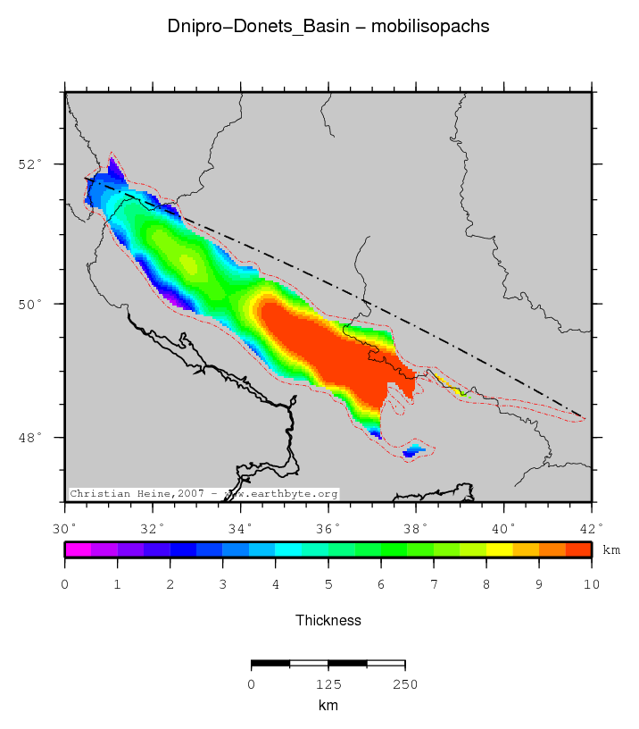 Dnipro-Donets' Basin location map