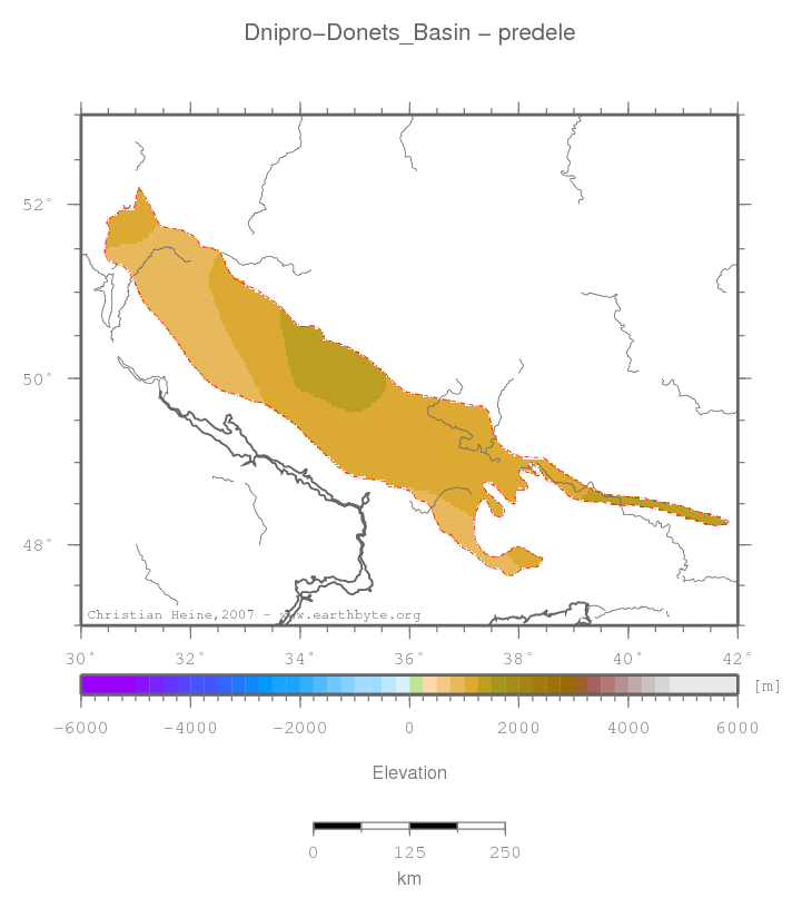 Dnipro-Donets' Basin location map