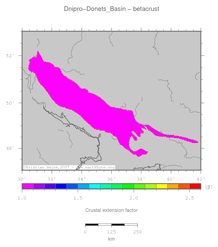 Dnipro-Donets' Basin location map