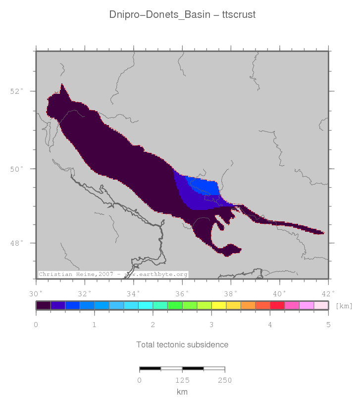 Dnipro-Donets' Basin location map