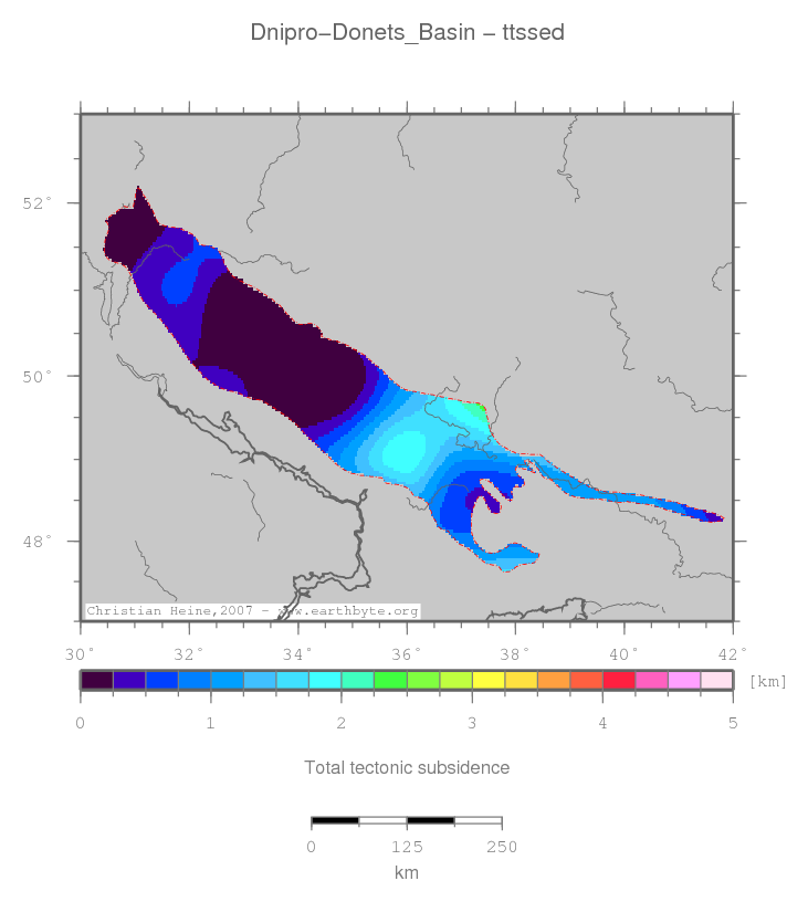 Dnipro-Donets' Basin location map