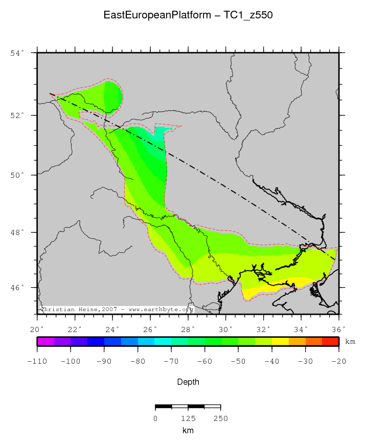 East European Platform location map