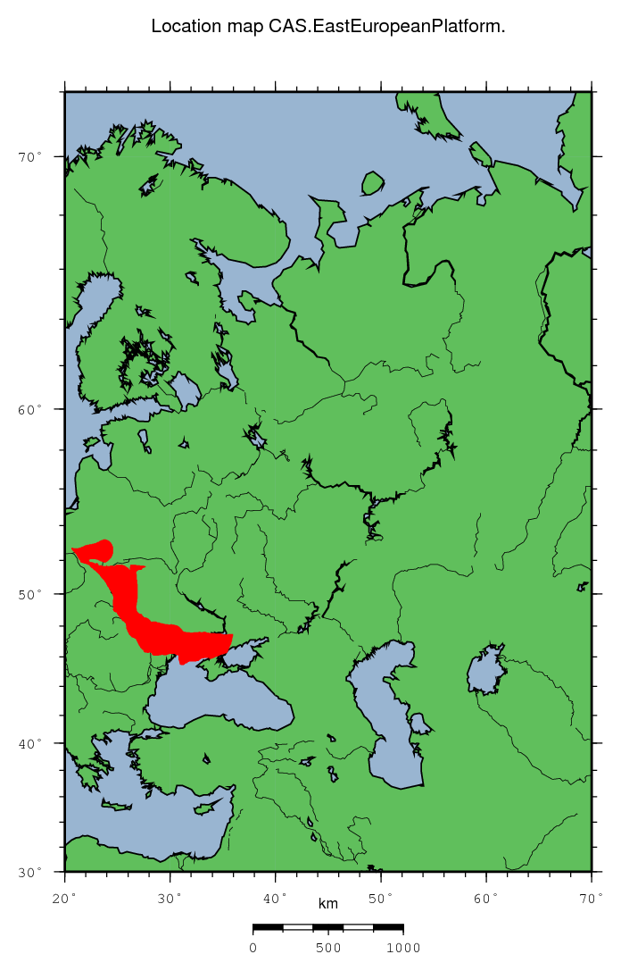 East European Platform location map
