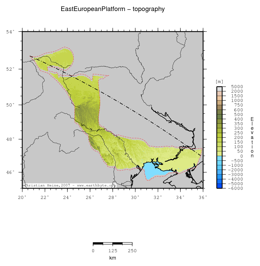 East European Platform location map