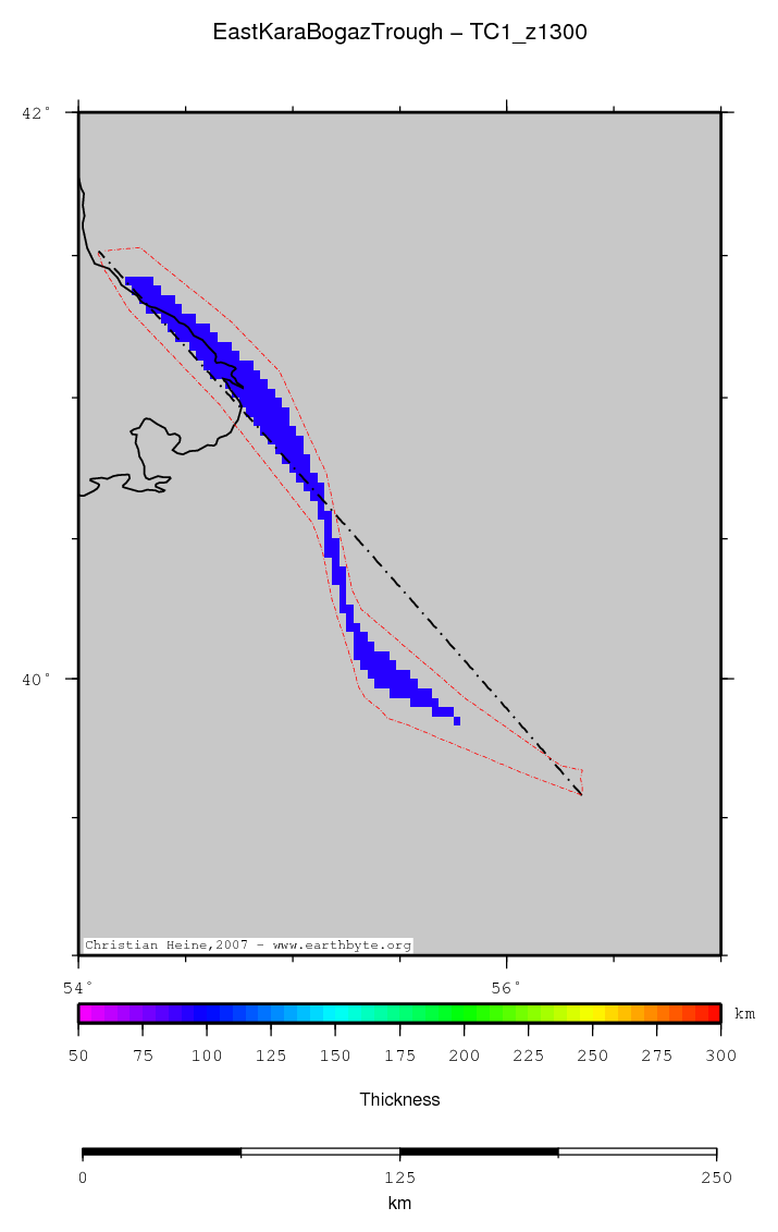 East Kara Bogaz Trough location map