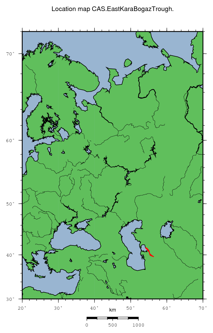 East Kara Bogaz Trough location map