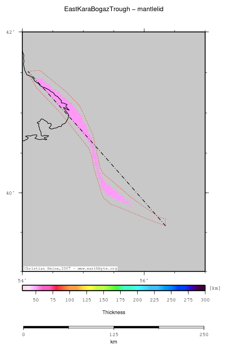 East Kara Bogaz Trough location map