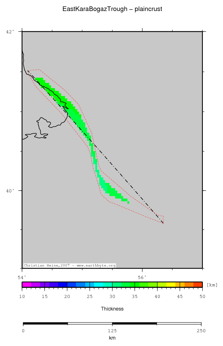 East Kara Bogaz Trough location map