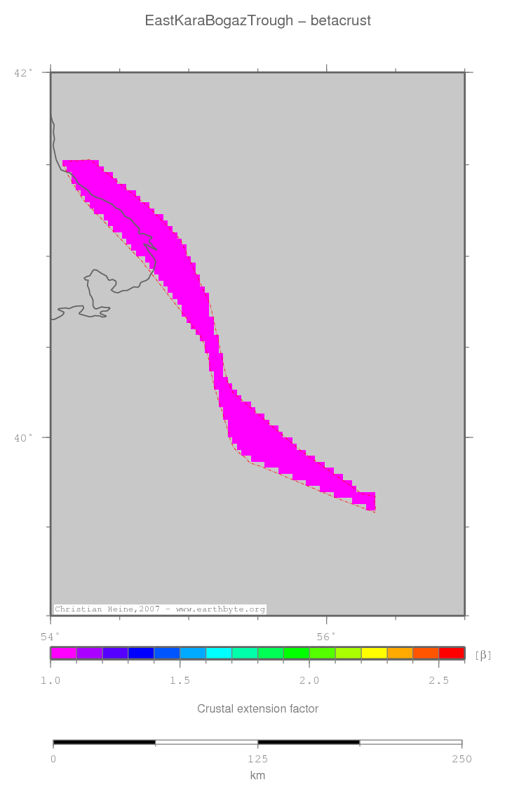 East Kara Bogaz Trough location map