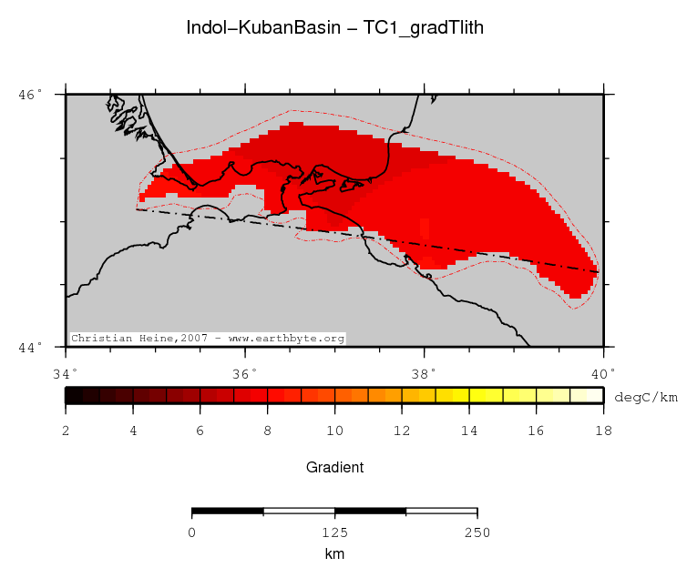 Indol-Kuban Basin location map