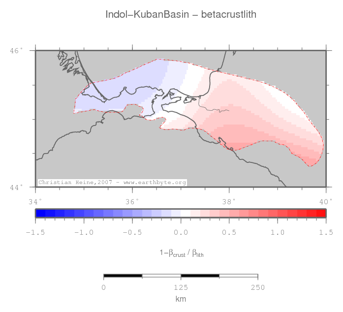 Indol-Kuban Basin location map