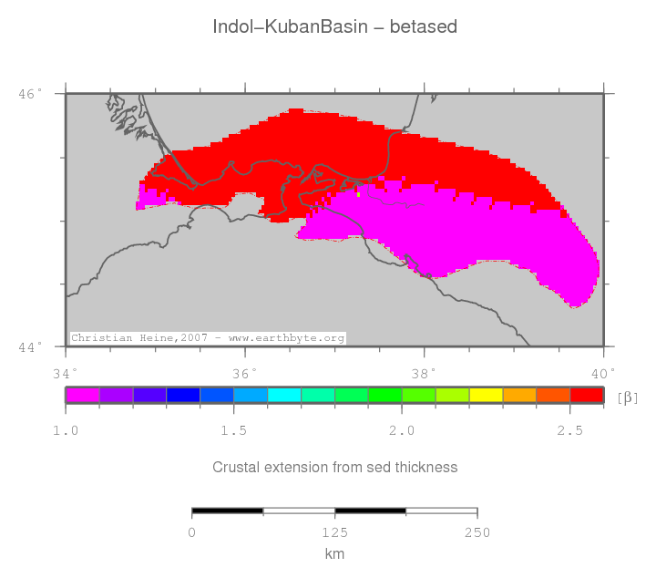 Indol-Kuban Basin location map