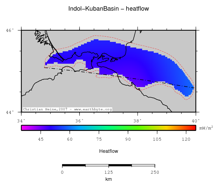 Indol-Kuban Basin location map