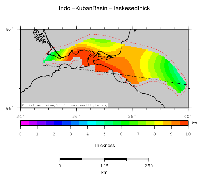 Indol-Kuban Basin location map