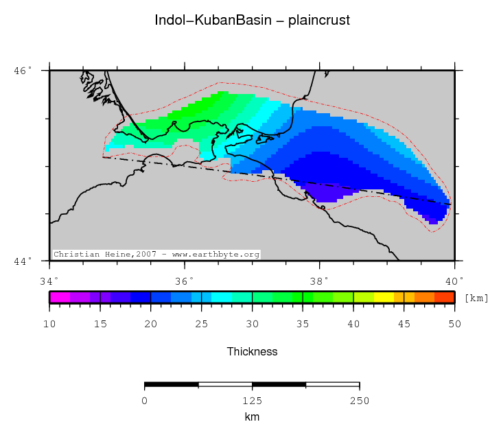 Indol-Kuban Basin location map