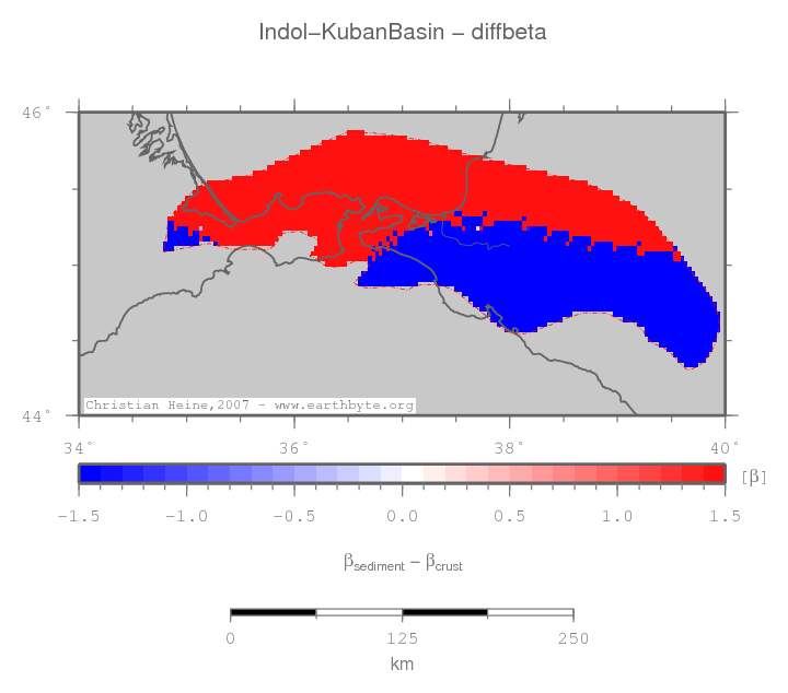 Indol-Kuban Basin location map