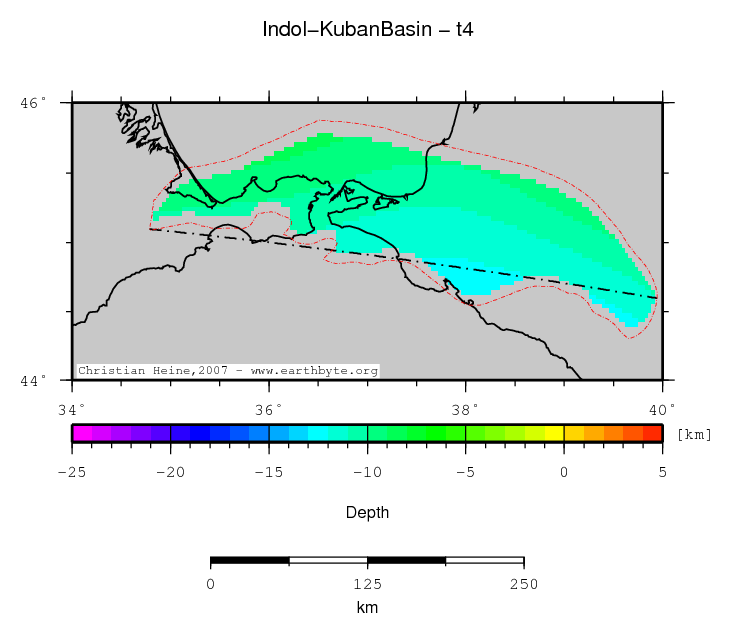 Indol-Kuban Basin location map