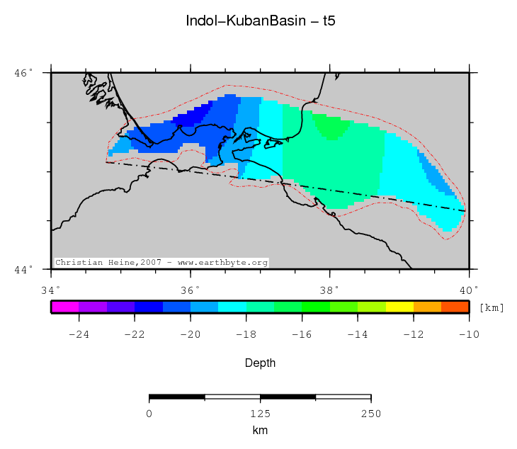 Indol-Kuban Basin location map