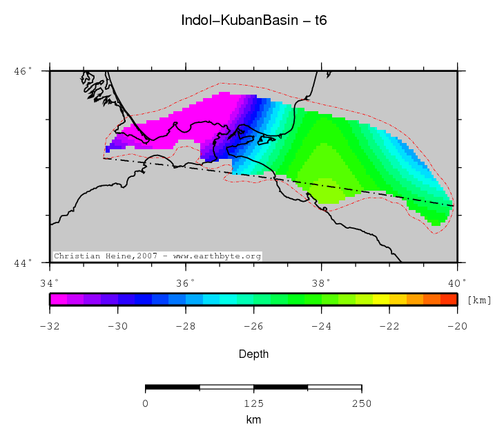 Indol-Kuban Basin location map