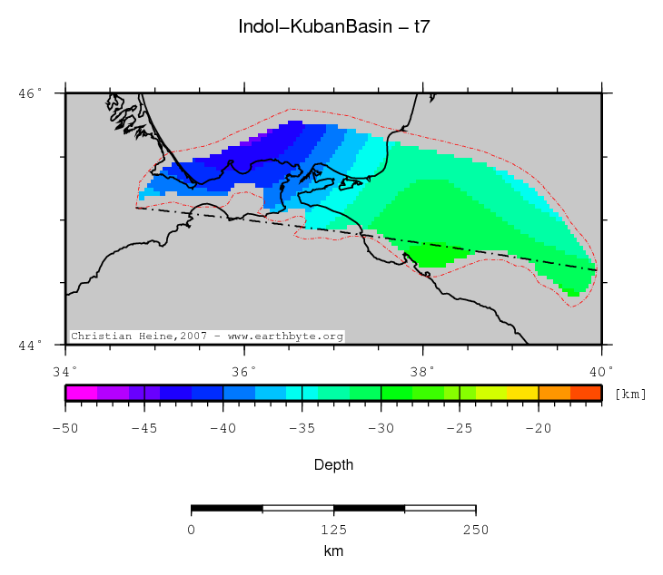 Indol-Kuban Basin location map