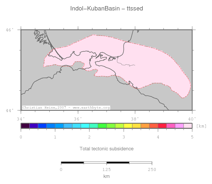 Indol-Kuban Basin location map