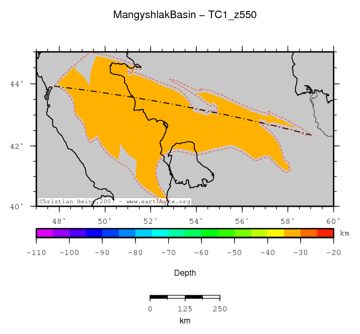 Mangyshlak Basin location map