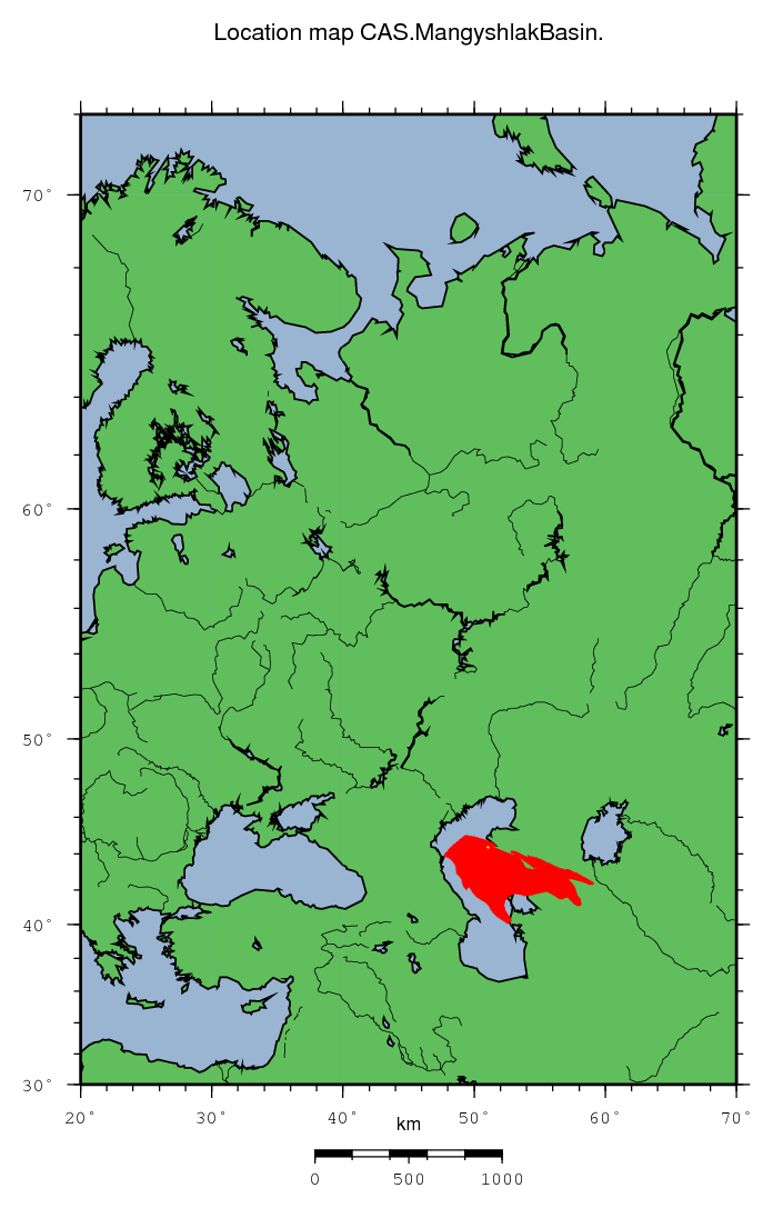 Mangyshlak Basin location map