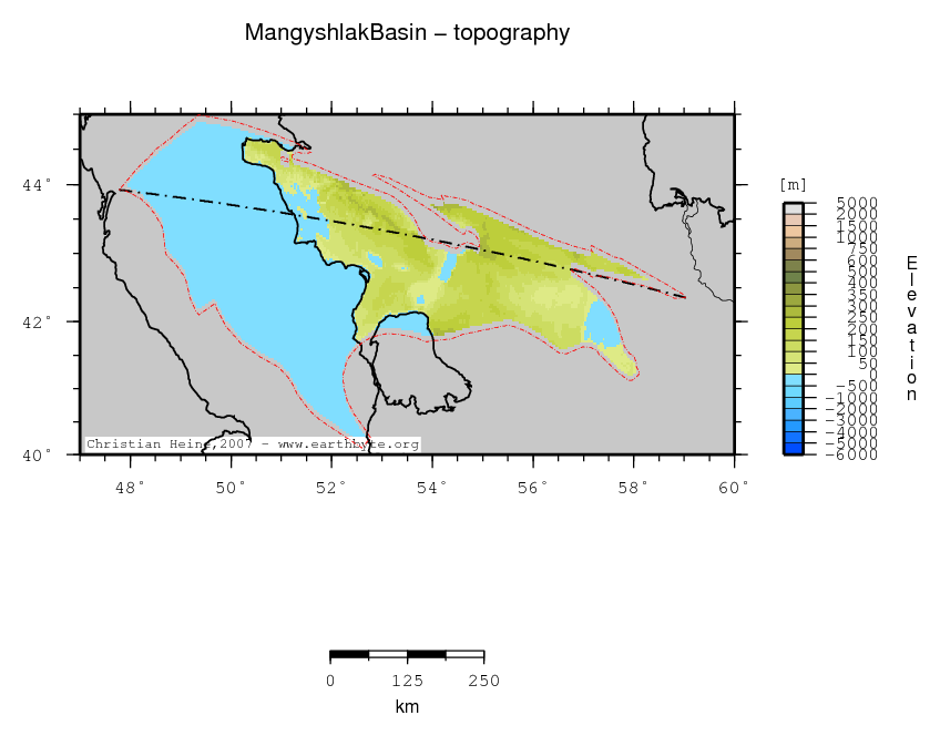 Mangyshlak Basin location map