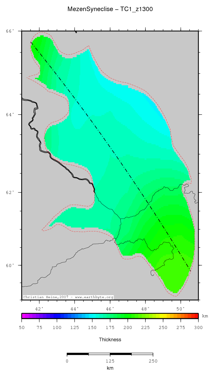 Mezen Syneclise location map