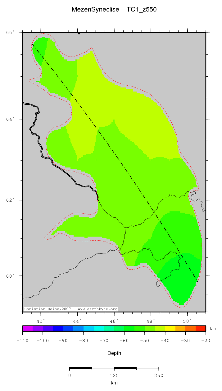 Mezen Syneclise location map